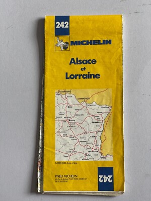 Michelin Map, No 242 of Alsace et Lorraine, France