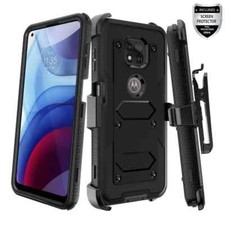 Motorola Moto G Power 2021 Case Screen Protector,Shockproof Full Body Belt Clip