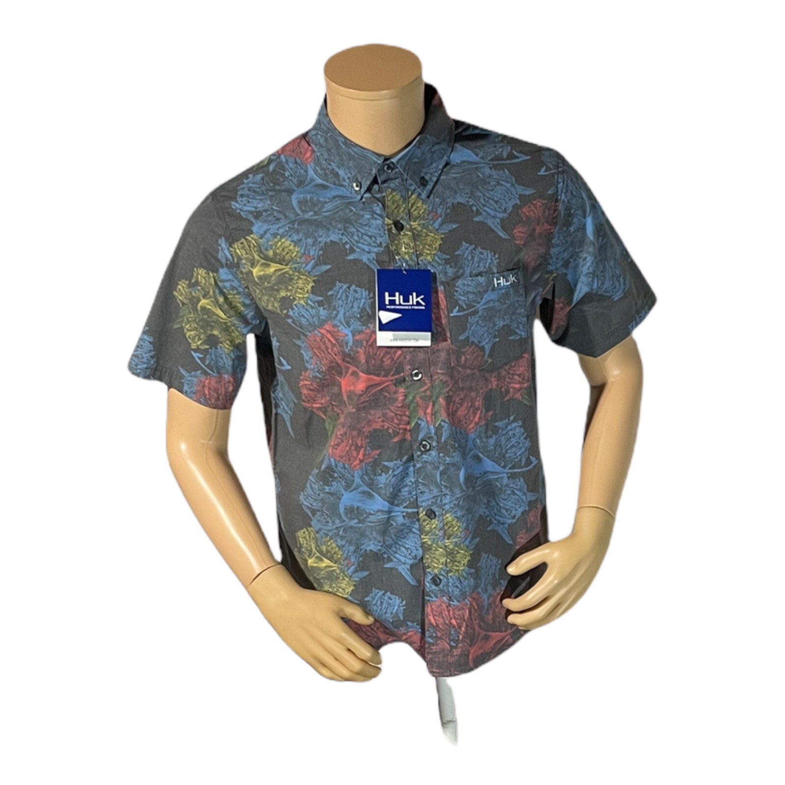 Huk Mens Kona Woven SS Shirt size small NWT$55