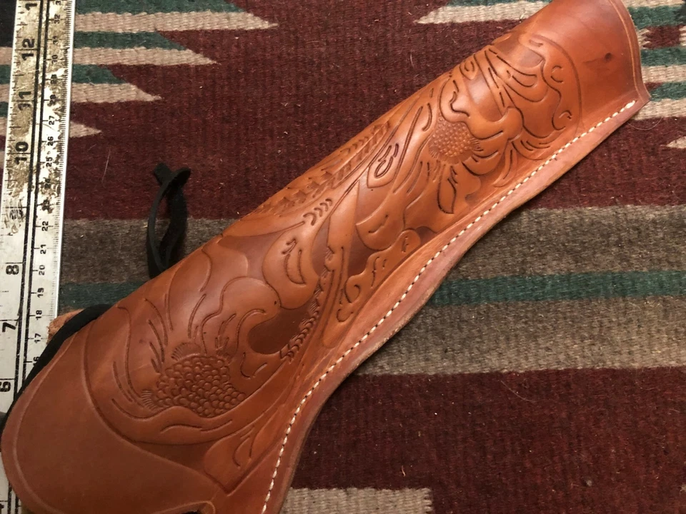 FITS Pietta 1860 陆军 1851 海军 8 英寸西部鞣制皮革十字拉枪套 — 第 2/4 张图片