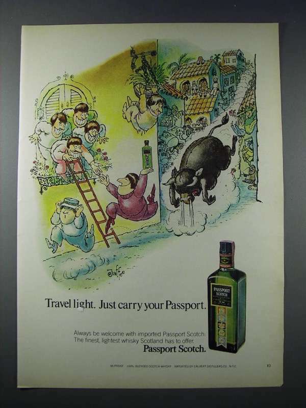 1972 Passport Scotch Ad - Travel Light | eBay
