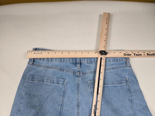 Forever 21 High Waist Premium Light Wash Denim Jogger Pants Size Large - Picture 6 of 7