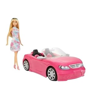 barbie convertible car and doll