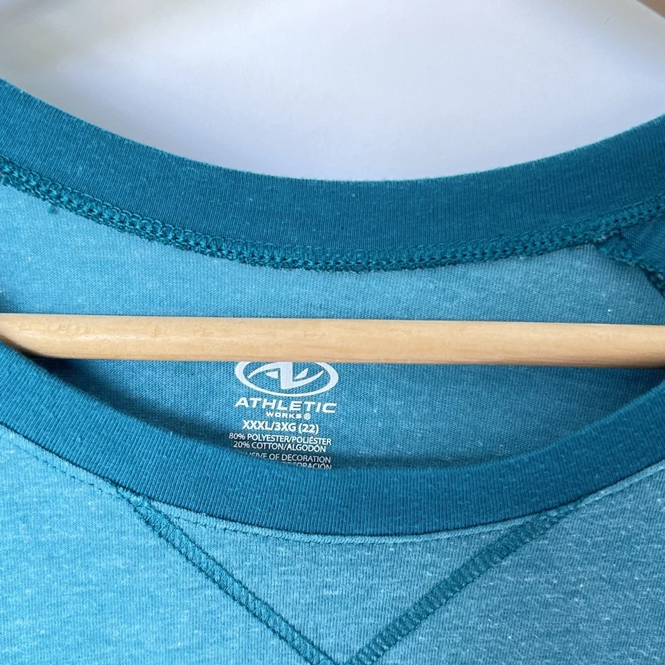 Camiseta túnica manga raglán Athletic Works para mujer talla 3XL verde divertida parodia Foto 2 de 4