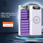 20x 18650 Battery Power Bank Case LCD Display Wireless Fast Charger Box 22.5+15W