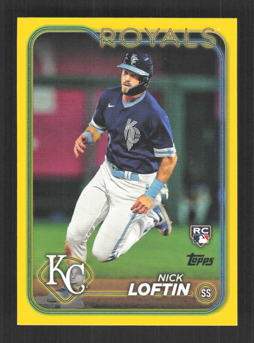 Nick Loftin 2024 Topps Yellow Rookie Kansas City Royals #506