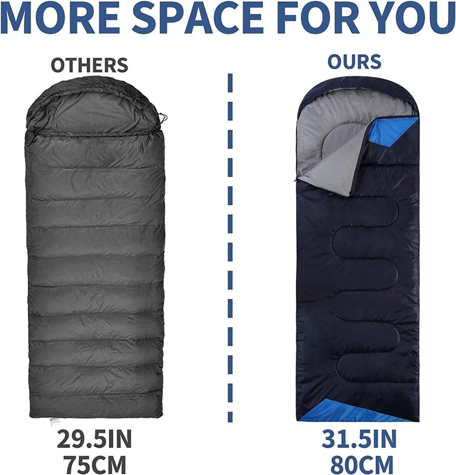 0 degree Winter Sleeping Bag Adult - Cold Weather 4 seasons portable Waterproof - Image 2 of 4