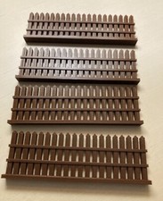 o scale fencing Brown picket / privacy fence lot of 4 heavy duty