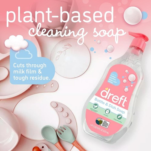 Baby Bottle & Dish Soap 3-Pack 18oz – Plant-Based, Fragrance-Free Cleaner - Picture 3 of 5