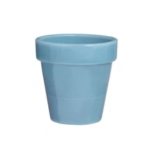 Mosser Glass USA Flower Pot in Georgia Blue Color New 14 oz