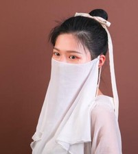 Hanfu Veil Ancient Tassel Covering Face Curtain Dance Covering Veil Accessory