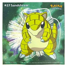Pokemon Collect 'em Stick-Ups Sandshrew #27 Large 4” Sticker Priss Prints