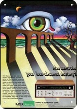1973 SANSUI QS VARIO Stereo & JACQUI MORGAN Art DECORATIVE REPLICA METAL SIGN