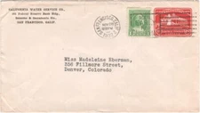 Postal cover, Scott #U525a, UPSS 3269-29, San Francisco to Denver, 1932