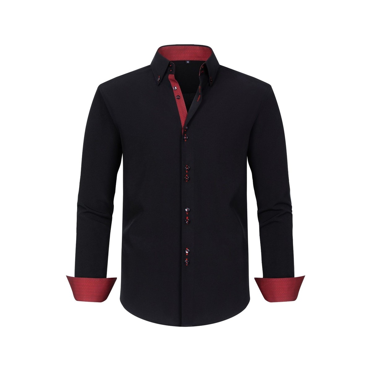 mens polyester dress shirts George Men's Classic Shirt with Long Sleeves, Sizes S-3xl, Size: Large, Blue It has just the right amount of stretch so you can take it anywhere Mens Dress Shirts Formal Business