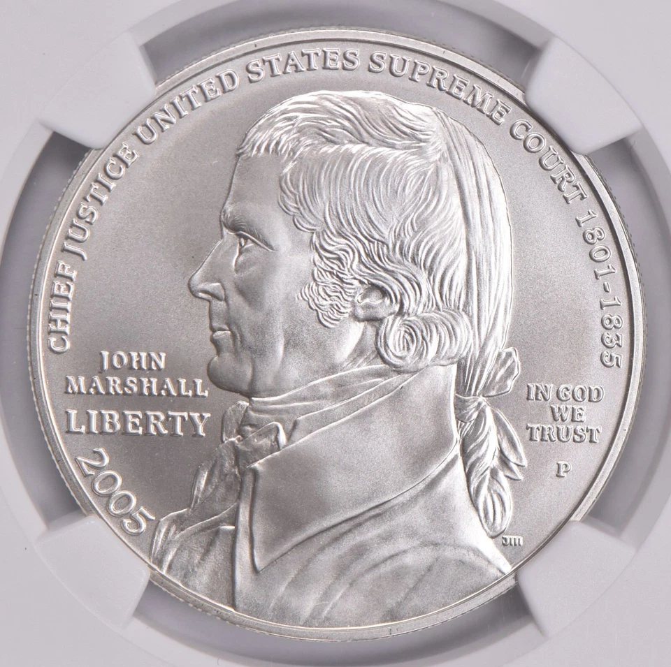 MS70 2005-P John Marshall Commemorative Dollar NGC Brown Label - Image 3 of 4