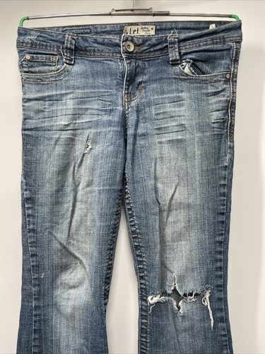 L. e. i. Girl's 5 Pocket Cotton Blend Stretch Blue Jeans Pants Juniors Size 9 - Picture 2 of 16