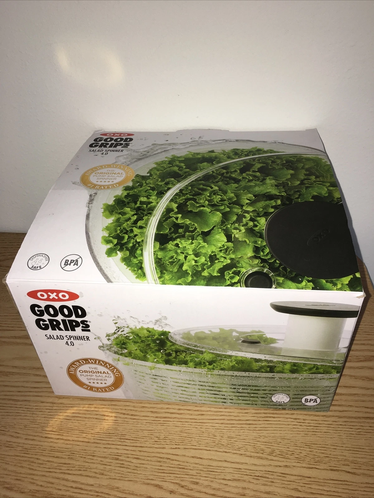 OXO Good Grips 10” Salad Spinner 4.0 Easy To Clean 1 Handed Pump Non-Slip Base