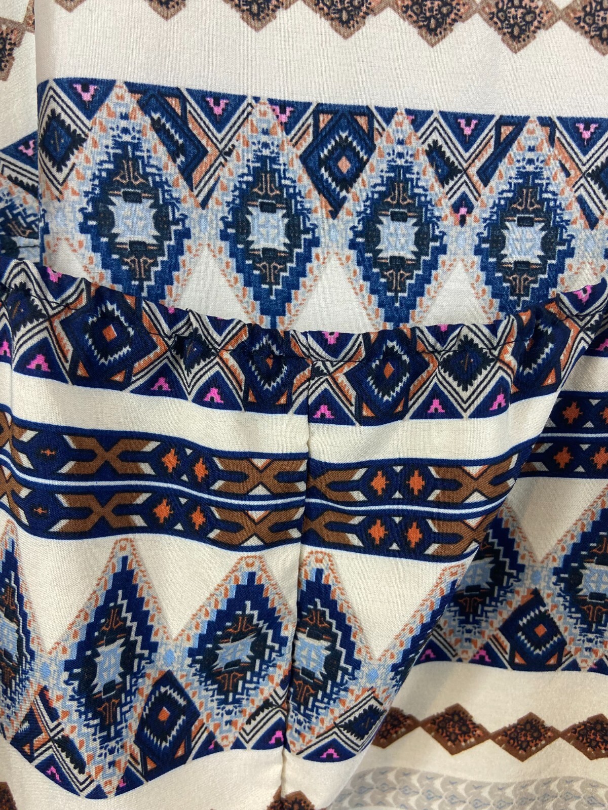 Chevron pattern multicolor spaghetti straps blous… - image 7