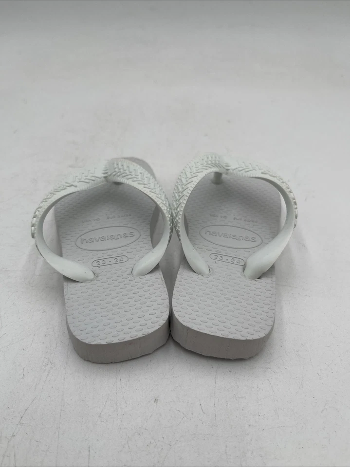 婴儿 Havaianas TOP 白色露趾拖鞋凉鞋 9C 码 — 第 4/4 张图片