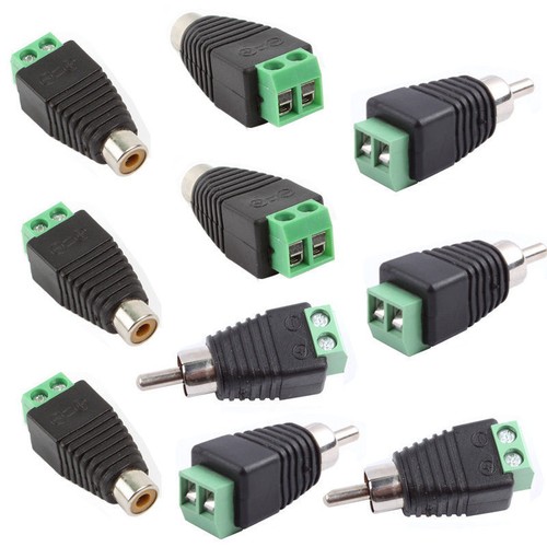 Phono Cinch Stecker Buchse Stecker auf AV Schraubklemme Video Balun Stecker Großhandel - Bild 7 von 7