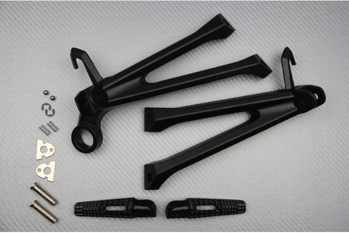 Reposapiés Suzuki GSXR 750 2011-2017 cale pied arrière noir WVC4
