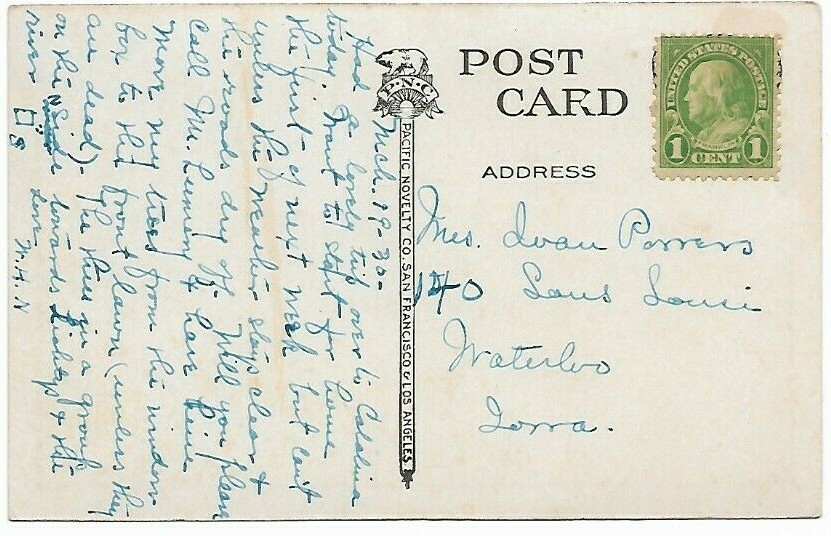 Vintage RPPC P K Wrigley Home Catalina Island California Pacific Novelty Posted Popularne super mile widziane