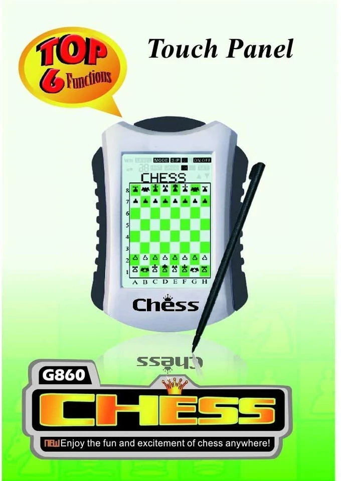 Juego de ajedrez electrónico con control táctil potable para que los niños aprendan y jueguen Foto 4 de 4