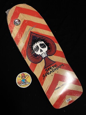 RARE SIGNED Steve Steadham Powell Peralta Autograph Skateboard Deck Pro Model