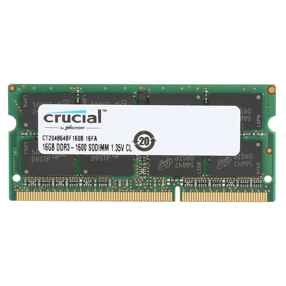 Crucial Kit 32GB (2x 16GB) DDR3L 16GB 1600MHz SODIMM 1.35V 2Rx8 Laptop Memory - Image 3 of 4