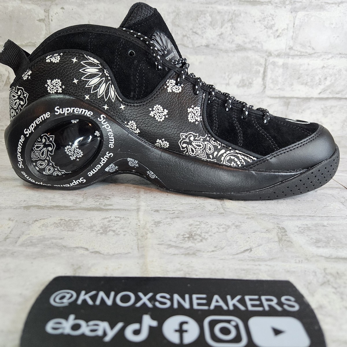 Supreme x Nike Air Zoom Flight 95 SP Black White DJ8604-001 Men's