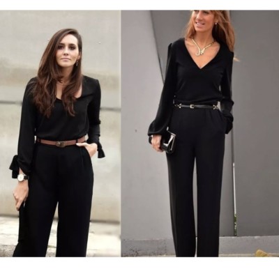 zara black jumpsuits