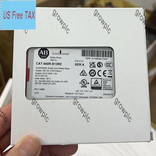 New AB 440R-S13R2 Guardmaster Single Input Safety Relay Module US Free Tax