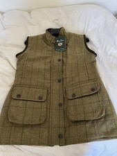 Alan Paine Women’s Rutland Tweed Waistcoat Gilet Size 8 New! Made In England