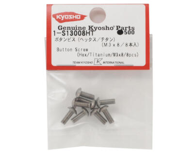 Kyosho 3x8mm Titanium Button Head Screw (8) Kyo1-s13008ht for sale