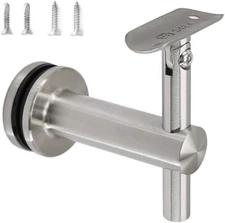 Stainless Steel Glass Adjustable Handrail Bracket for 1-1/2 to 1-5/8 Rail Tubing