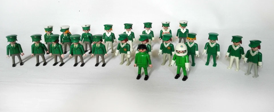 Playmobil policier allemand vert personnage police 3215 3489 4660 3903 3163 3159 - Photo 1/2
