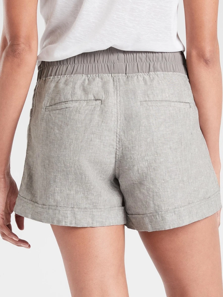 Gray linen shop shorts