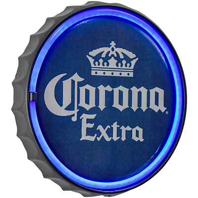 Corona Extra Neon LED Light Rope Bar Sign Bottle Cap Round Shaped