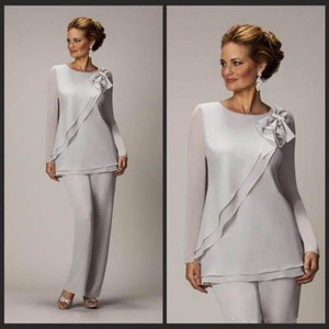 silver pantsuit plus size