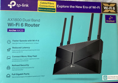 TP-Link WiFi 6 OneMesh Router, AX1800 Mbps Gigabit VPN Router (Archer AX23)