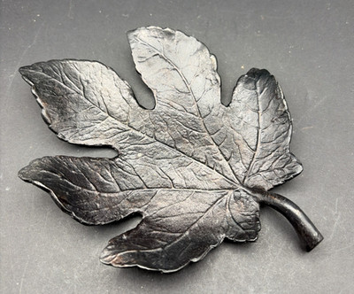 Michael Aram Fig Leaf  Dish Antique Silverplated Bronze Finish