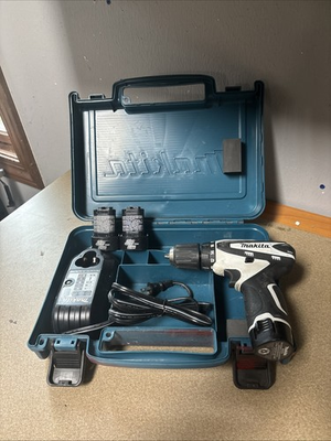 #ad #ad makita 12 volt 3 8 drill Charger amp; 3 Batteries W Case FREE SHIPPING $69.99