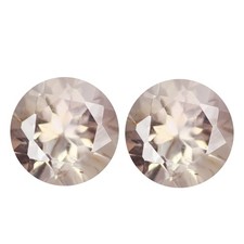 1.04Ct 2Pcs PairValuable Round Cut 5 x 5 mm 100 Natural Pink Morganite