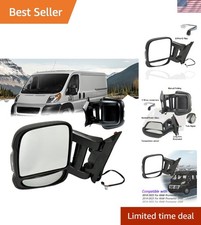 Driver Side Mirror Compatible with 2014-2023 Ram Promaster 1500 2500 3500 Extend