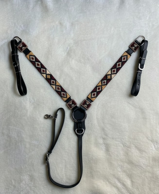 Martin Saddlery Western Premium Leather Equestrian Bead Headstall, Breast Collar