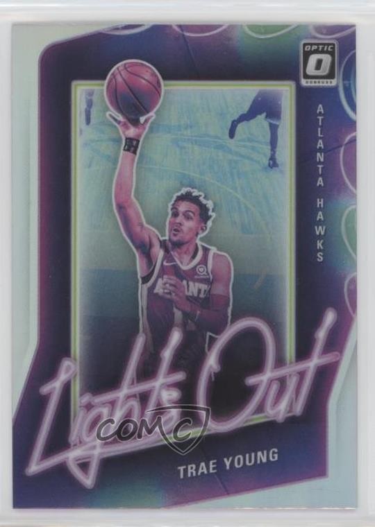 2020-21 Panini Donruss Optic Lights Out Holo Prizm Trae Young #4 8em