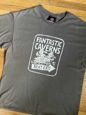 Channel 5 Shirt Men's (L) Fantastic Caverns Grey Short Sleeve T-Shirt