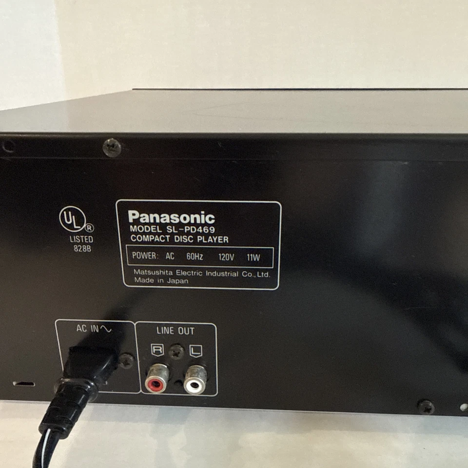 Panasonic 5 Disc CD Compact Disc Changer Model SL-PD469 Black NO REMOTE - Image 3 of 4