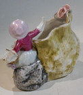 Vintage Ornate Porcelain Flower Pot with Girl Figure — photo 5